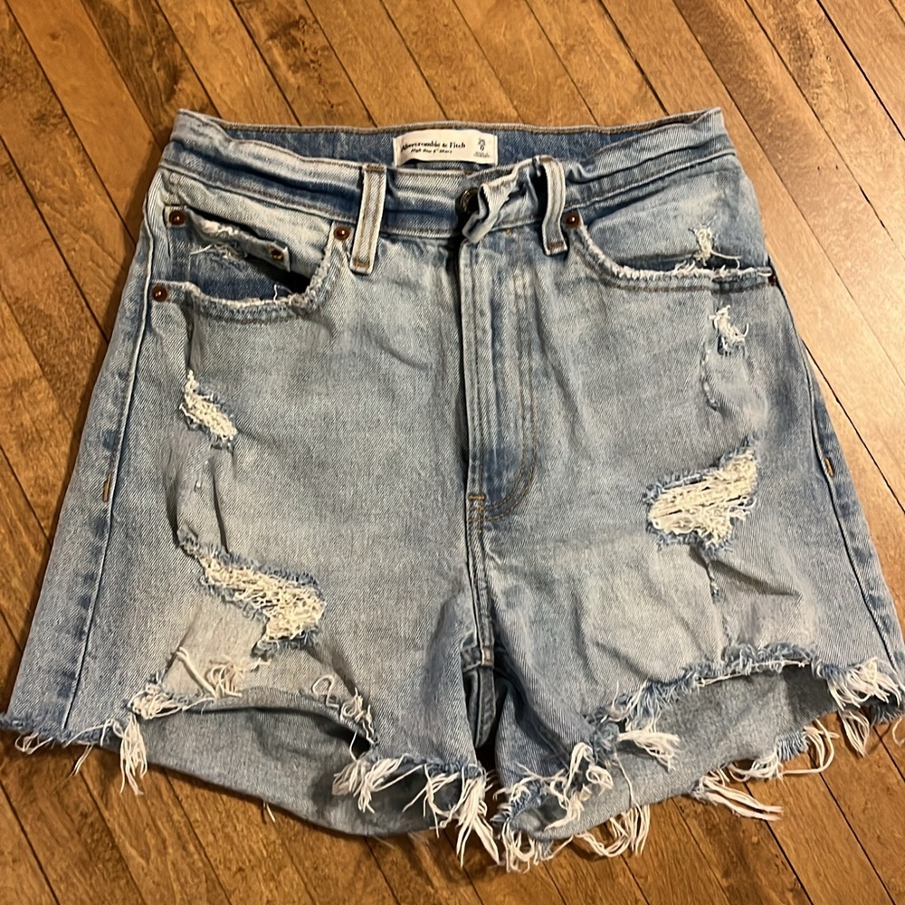Abercrombie and Fitch high waisted jean shorts